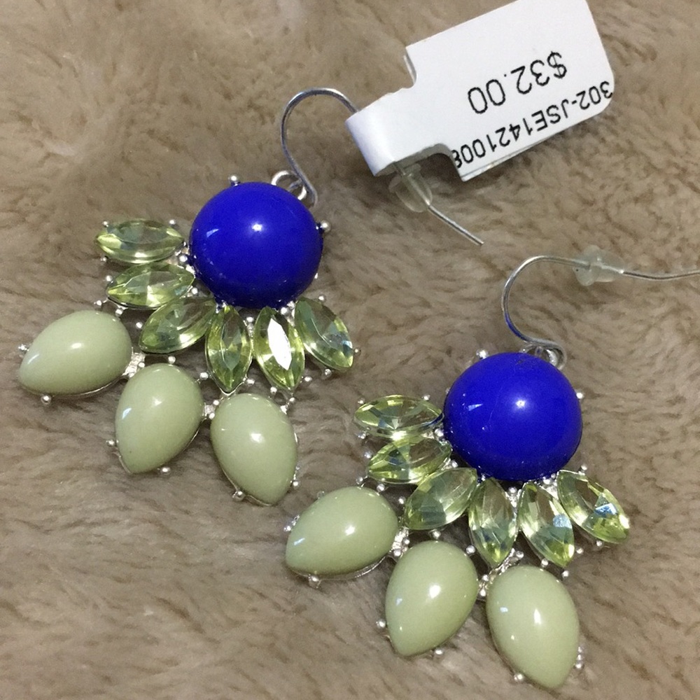 NWT Blue Statement Earrings